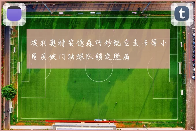 埃利奥特安德森巧妙配合麦卡蒂小角度破门助球队锁定胜局